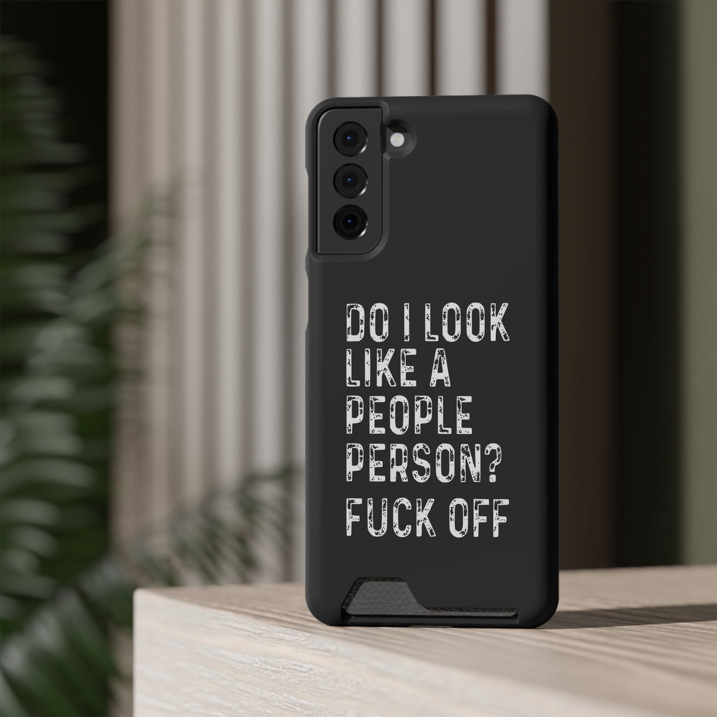 Fuck Off | Impact-Resistant Phone Case With Card Holder | iPhone Samsung Models