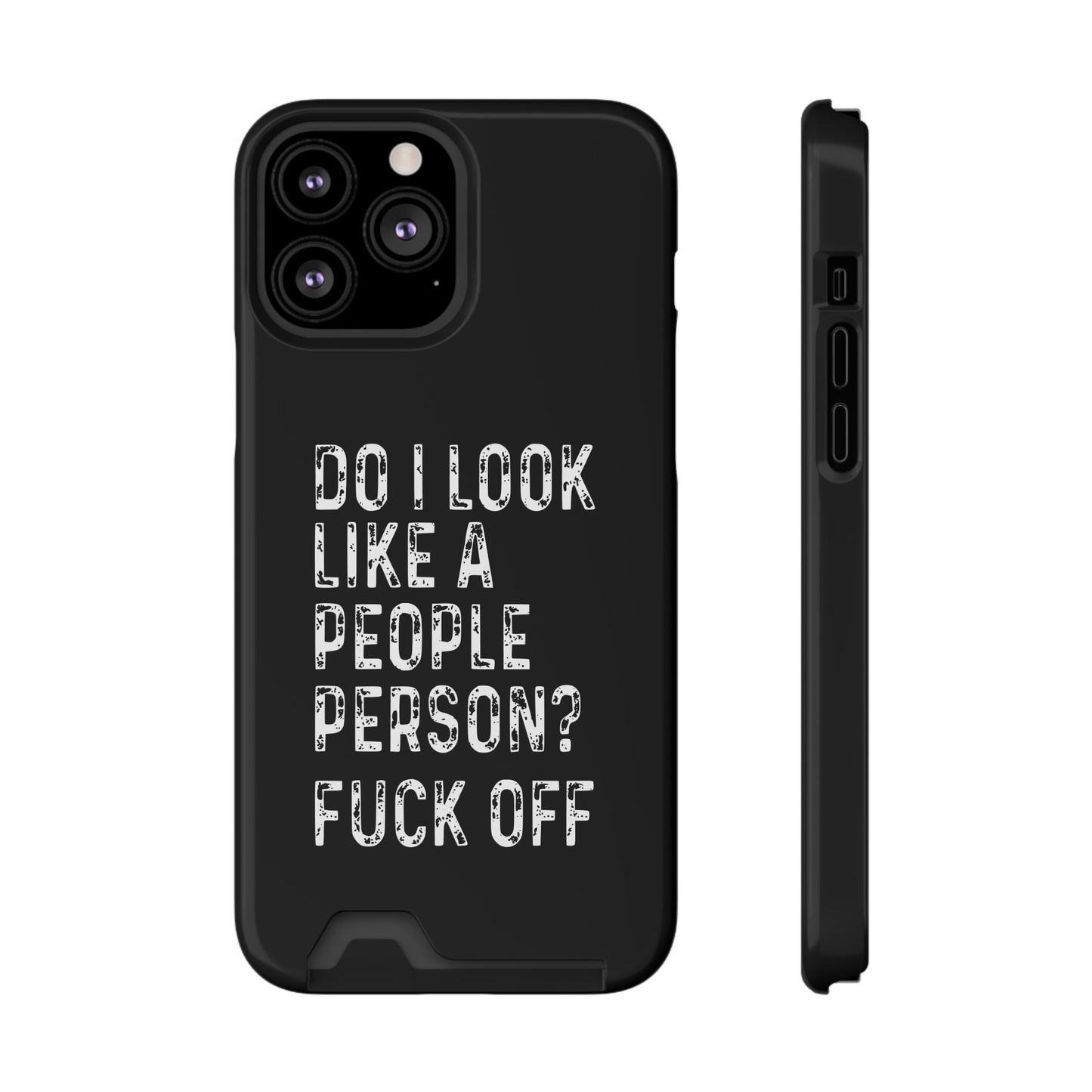 Fuck Off | Impact-Resistant Phone Case With Card Holder | iPhone Samsung Models