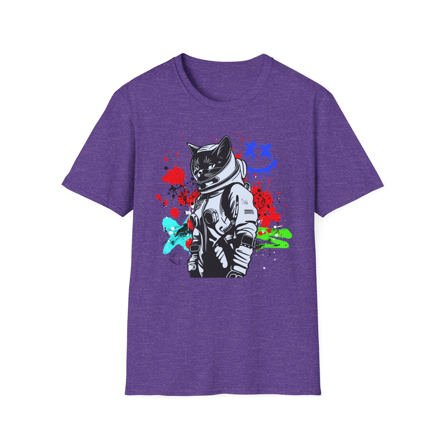 Feline Fury | Colorful Cat Shirt | Cool Teen Shirt | Fashion | Trending | Dope | Cool Design | Birthday Gift | Unisex Softstyle T-Shirt