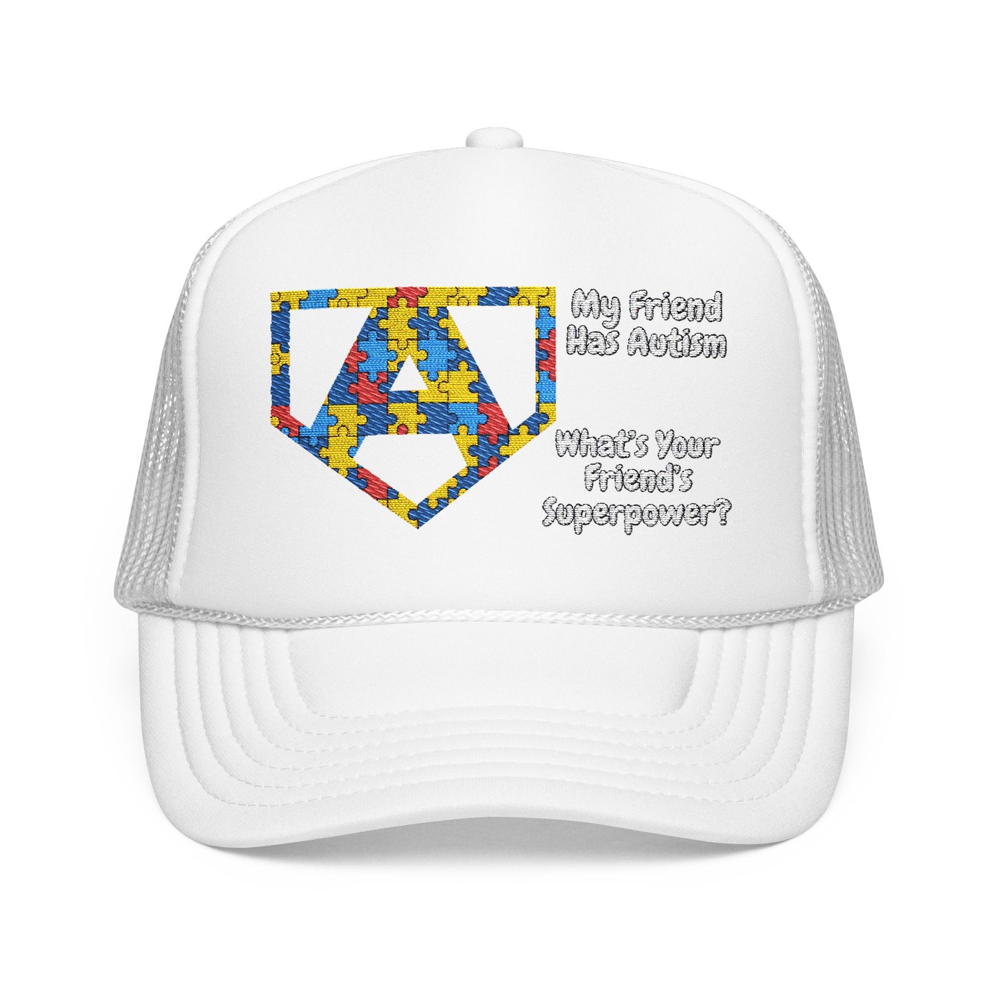 What's Your Friend's Superpower? - Embroidered 100% Polyester Hat | Custom Headwear