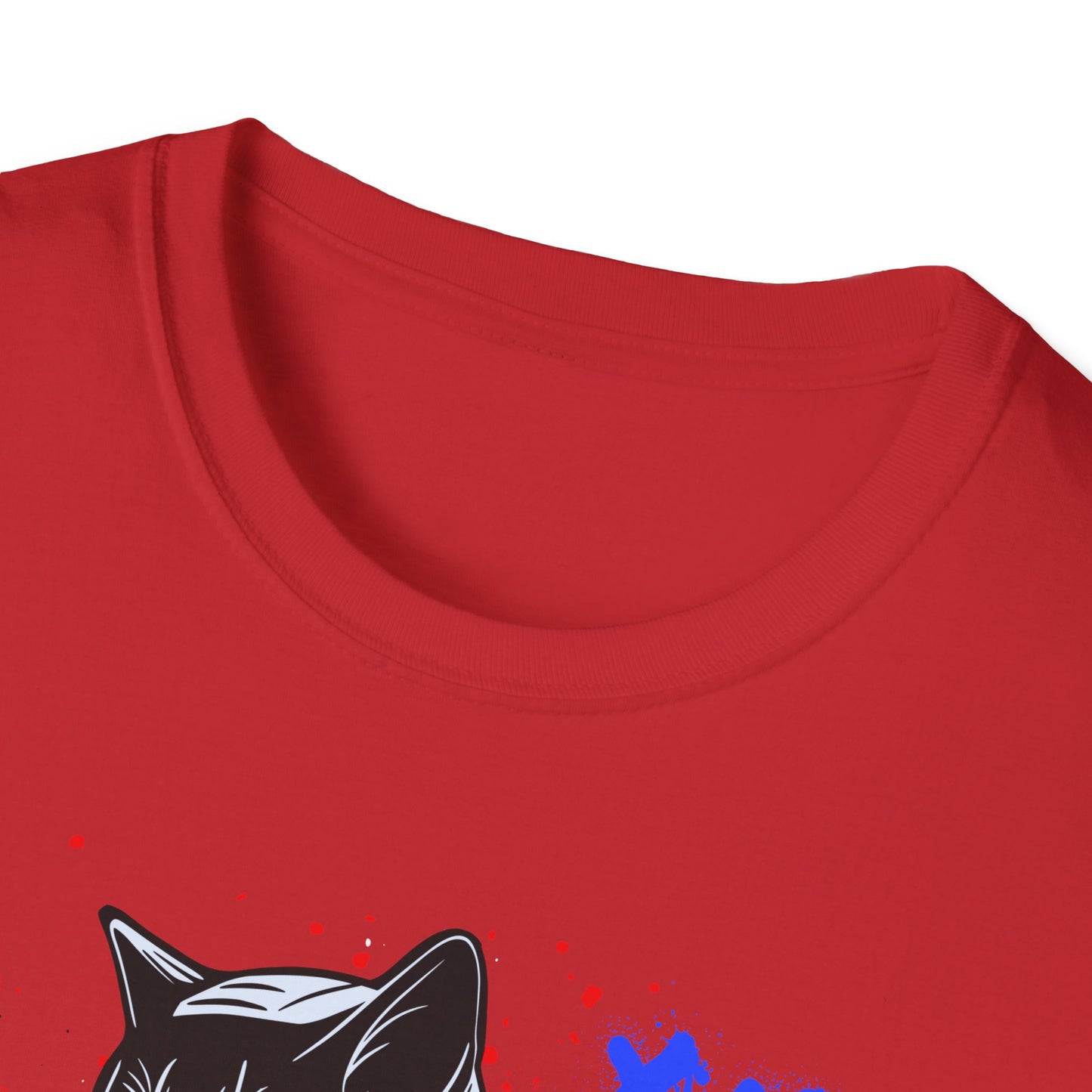 Feline Fury | Colorful Cat Shirt | Cool Teen Shirt | Fashion | Trending | Dope | Cool Design | Birthday Gift | Unisex Softstyle T-Shirt