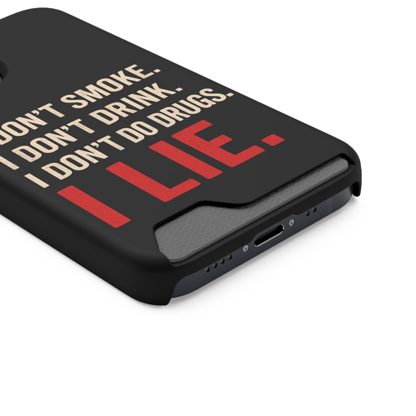 I Lie | Funny Impact-Resistant Phone Case With Card Holder | iPhone Samsung Models