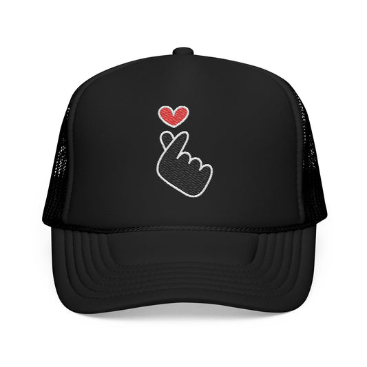 Heart Fingers - Embroidered 100% Polyester Hat | Custom Headwear