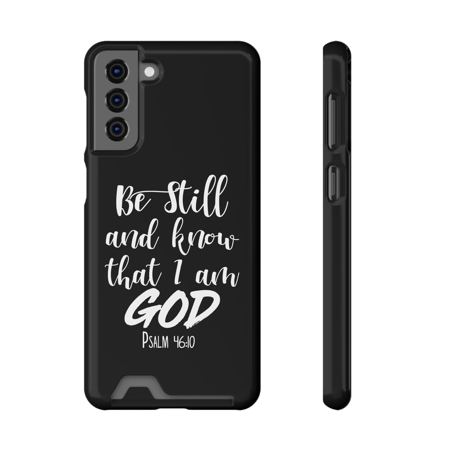 Psalm 46:10 | Impact-Resistant Phone Case With Card Holder | iPhone Samsung Models