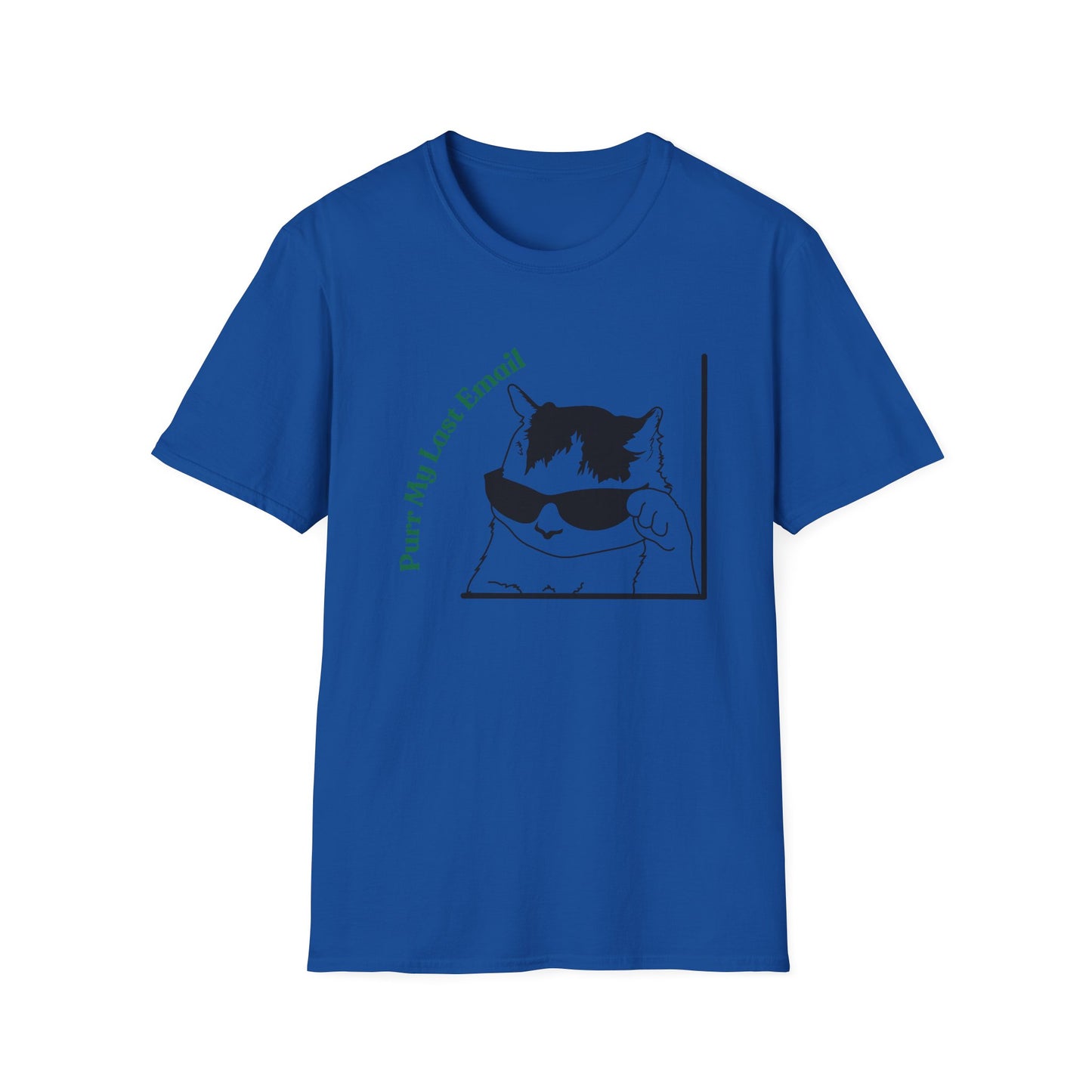 Purr My Last Email | Funny Shirt | Trending | Cat Lover | Cool Design | Birthday Gift | Unisex Softstyle T-Shirt