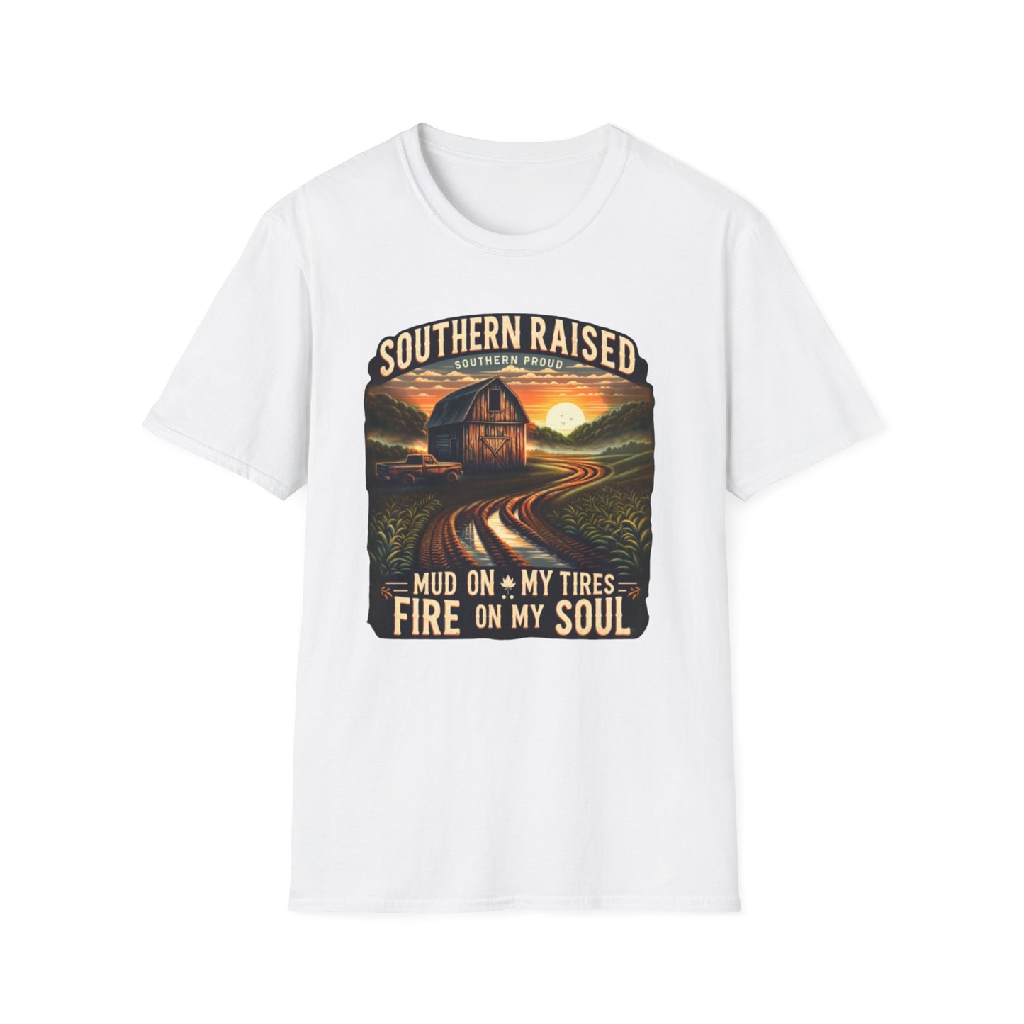 Southern Raised | Proud South Shirt | Adult Clothes | Teen Shirt | Trending | Birthday Gift | Unisex Softstyle T-Shirt