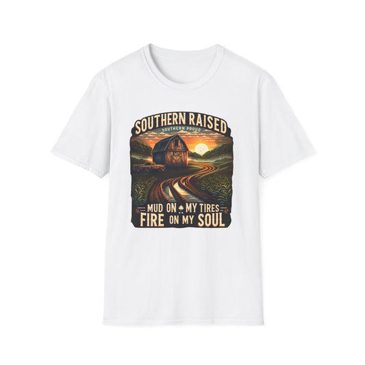 Southern Raised | Proud South Shirt | Adult Clothes | Teen Shirt | Trending | Birthday Gift | Unisex Softstyle T-Shirt