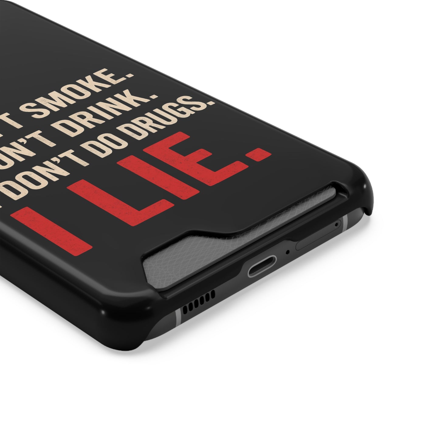 I Lie | Funny Impact-Resistant Phone Case With Card Holder | iPhone Samsung Models