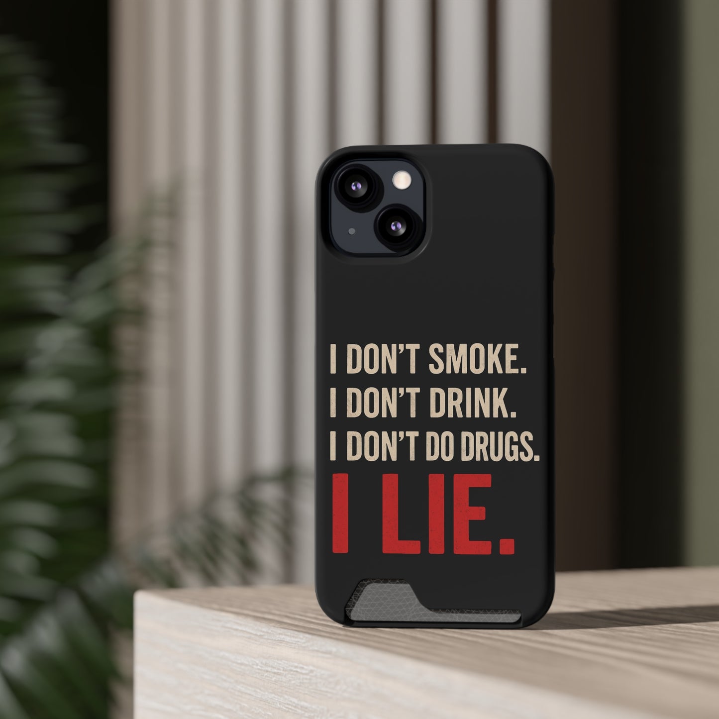 I Lie | Funny Impact-Resistant Phone Case With Card Holder | iPhone Samsung Models