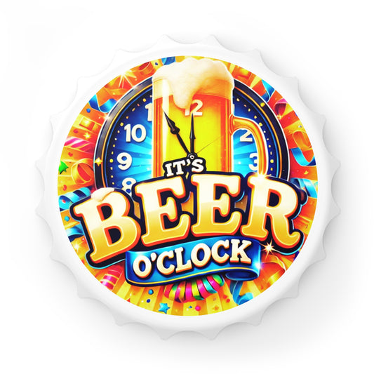 3" Beer Bottle Opener | It's Beer O'Clock | Funny Gift | Groomsmen | Bar Accessory