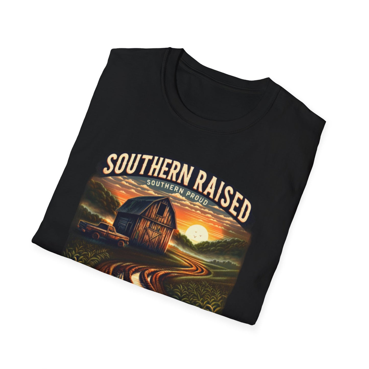 Southern Raised | Proud South Shirt | Adult Clothes | Teen Shirt | Trending | Birthday Gift | Unisex Softstyle T-Shirt