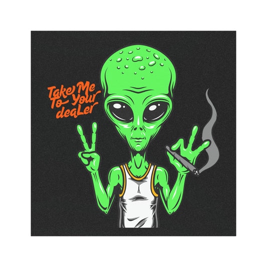 Take Me To Your deaLer | Funny Alien Car Magnet | Cool Design | Eye Grabber | Car Accessory | Truck Decal | Truck Sticker | Unique Car Decal