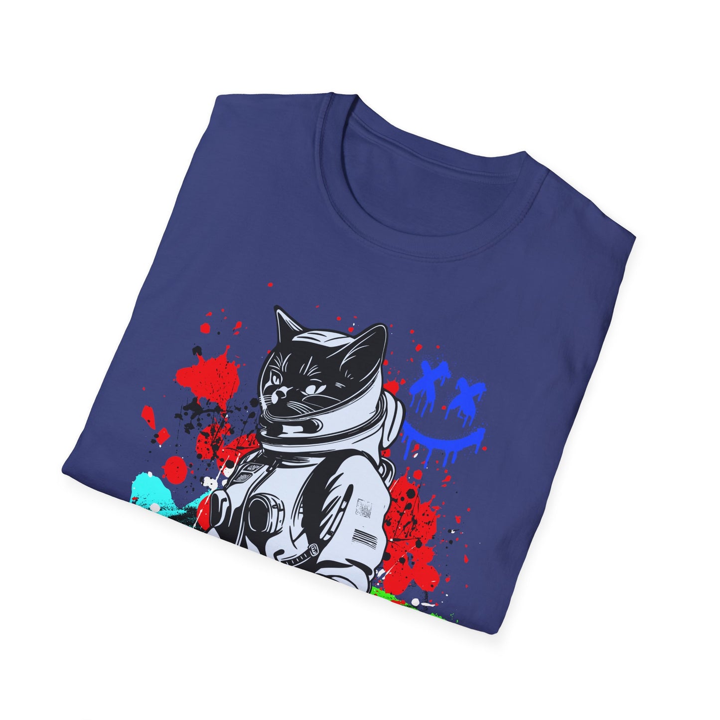 Feline Fury | Colorful Cat Shirt | Cool Teen Shirt | Fashion | Trending | Dope | Cool Design | Birthday Gift | Unisex Softstyle T-Shirt