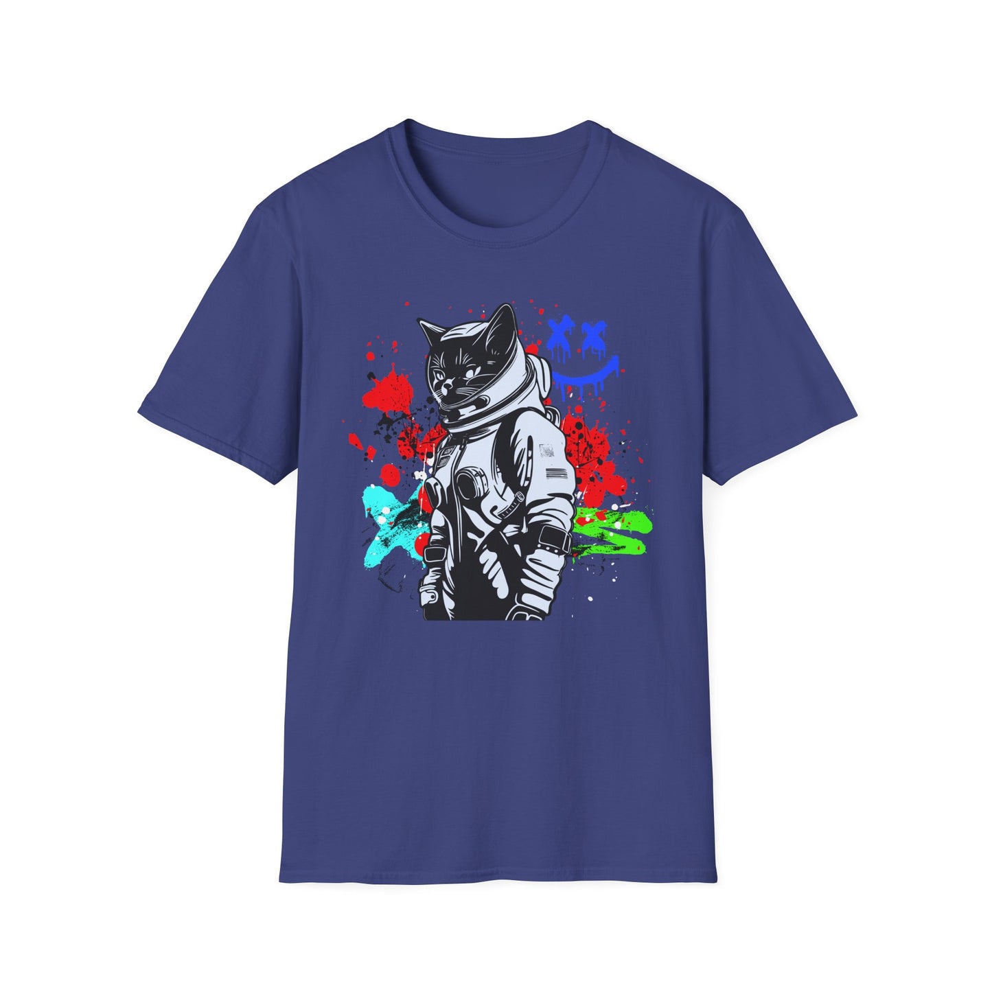 Feline Fury | Colorful Cat Shirt | Cool Teen Shirt | Fashion | Trending | Dope | Cool Design | Birthday Gift | Unisex Softstyle T-Shirt