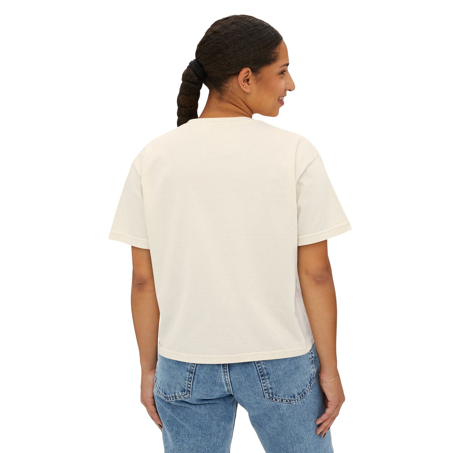 Sunset Vibes | Boxy Crop Tee - Trendy Casual Top, Festival Wear, Streetwear, Birthday Gift, Graphic Design Tee