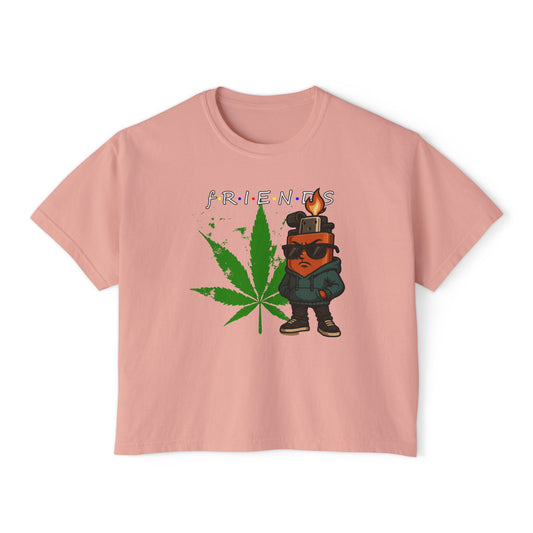 Best Friends | Boxy Crop Tee - Trendy Casual Top, Festival Wear, Streetwear, Birthday Gift, Graphic Design Tee