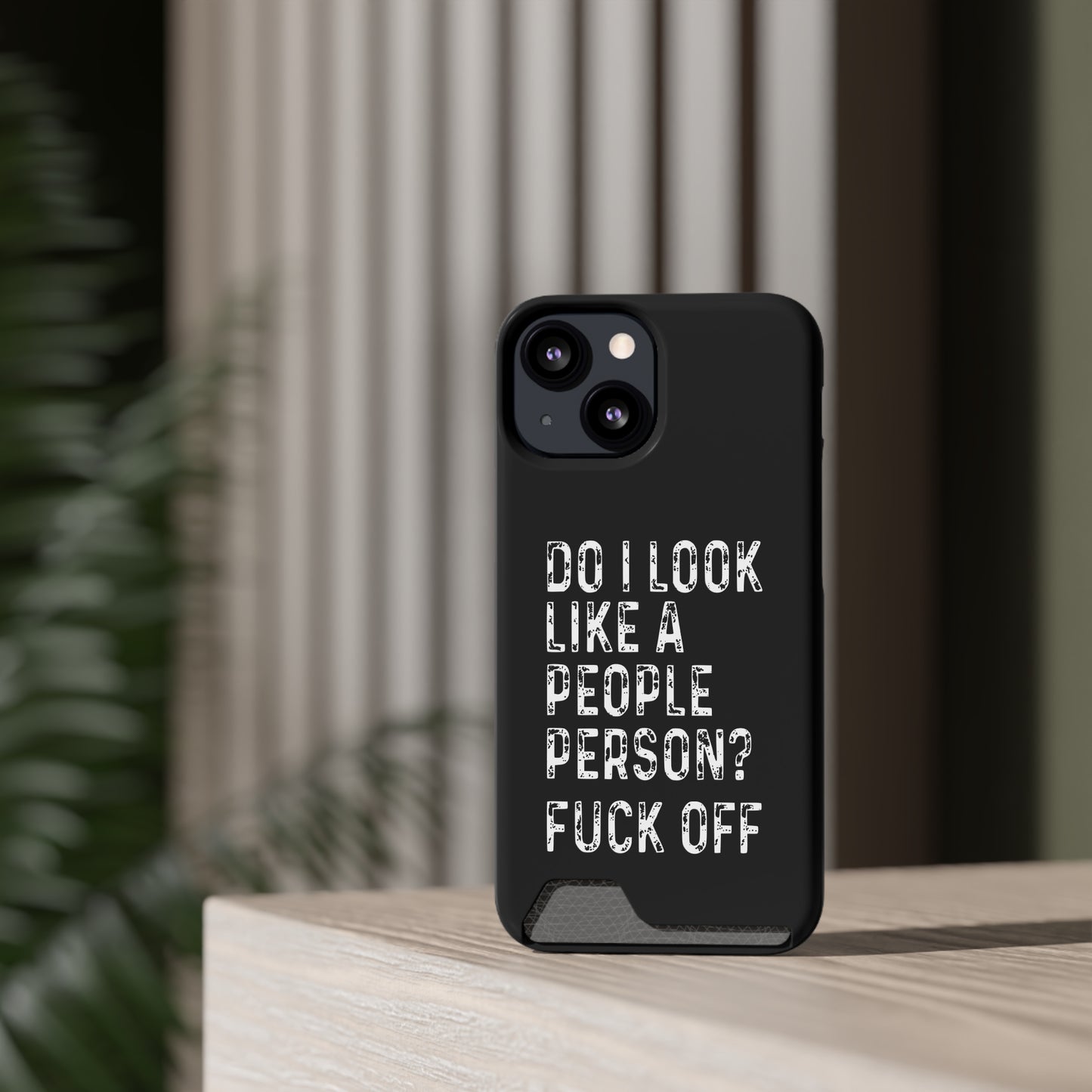 Fuck Off | Impact-Resistant Phone Case With Card Holder | iPhone Samsung Models