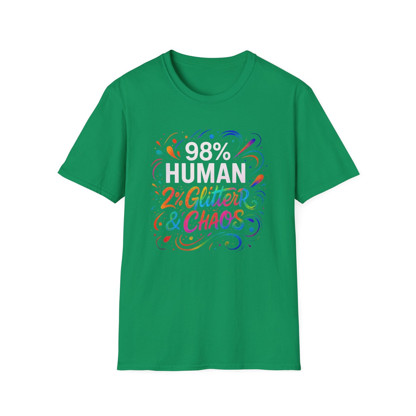 2% Glitter & Chaos | Adult Funny Shirt | Teen Shirt | Trending | Birthday Gift