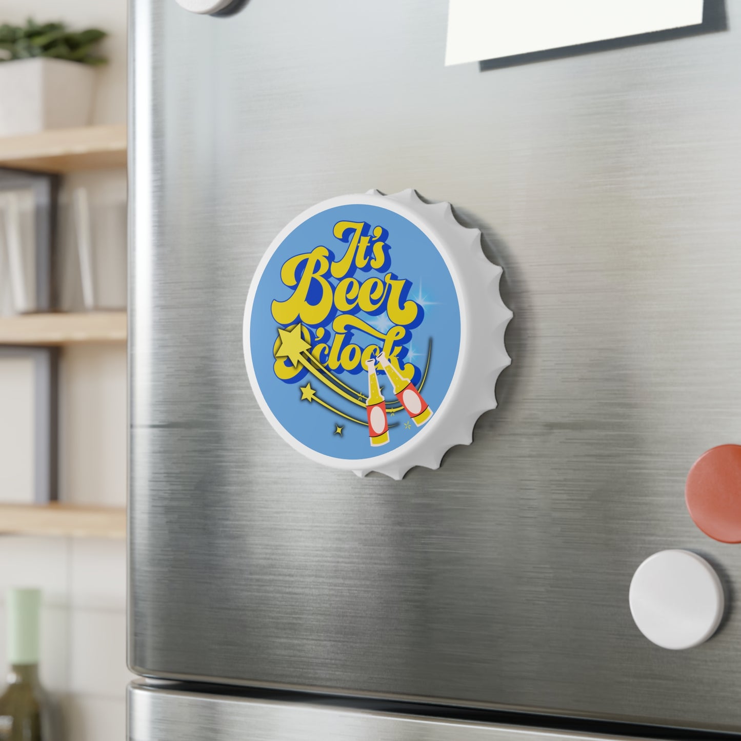 3" Beer Bottle Opener | It's Beer O'Clock | Funny Gift | Groomsmen | Bar Accessory | Trending