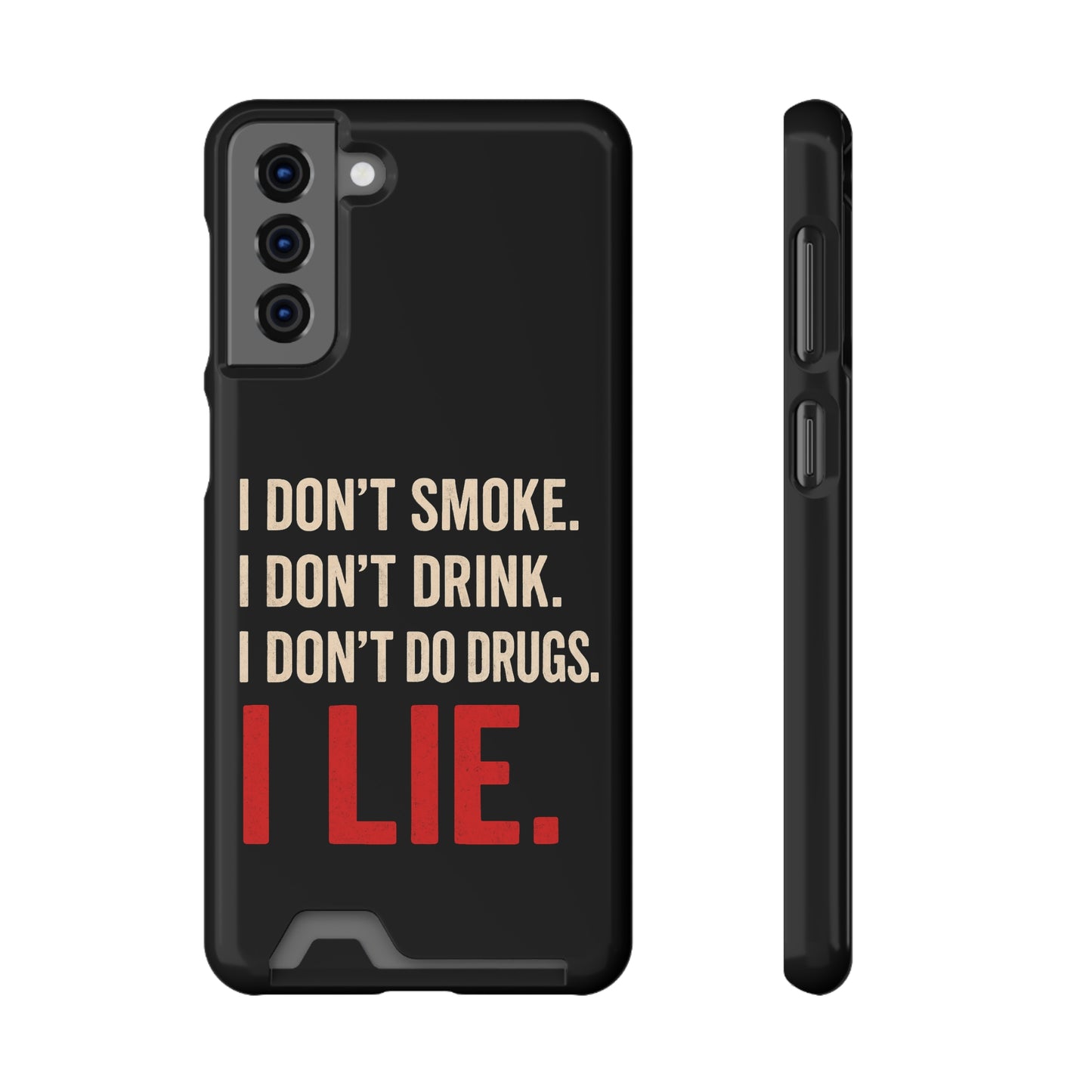 I Lie | Funny Impact-Resistant Phone Case With Card Holder | iPhone Samsung Models