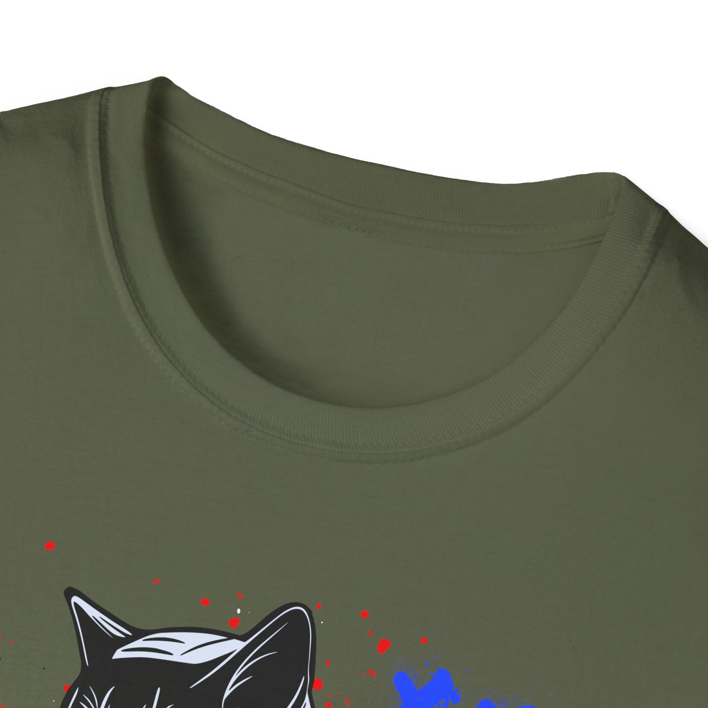 Feline Fury | Colorful Cat Shirt | Cool Teen Shirt | Fashion | Trending | Dope | Cool Design | Birthday Gift | Unisex Softstyle T-Shirt