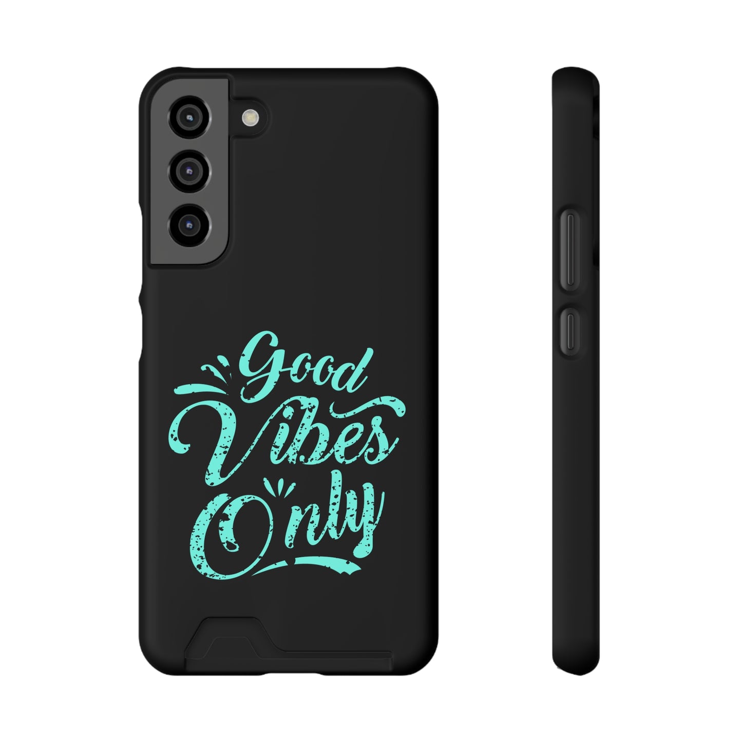 Good Vibes Only | Impact-Resistant Phone Case With Card Holder | iPhone Samsung Models