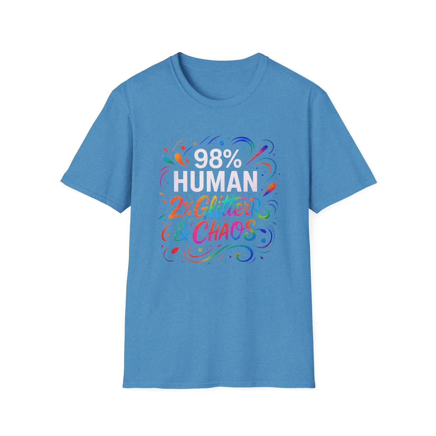2% Glitter & Chaos | Adult Funny Shirt | Teen Shirt | Trending | Birthday Gift