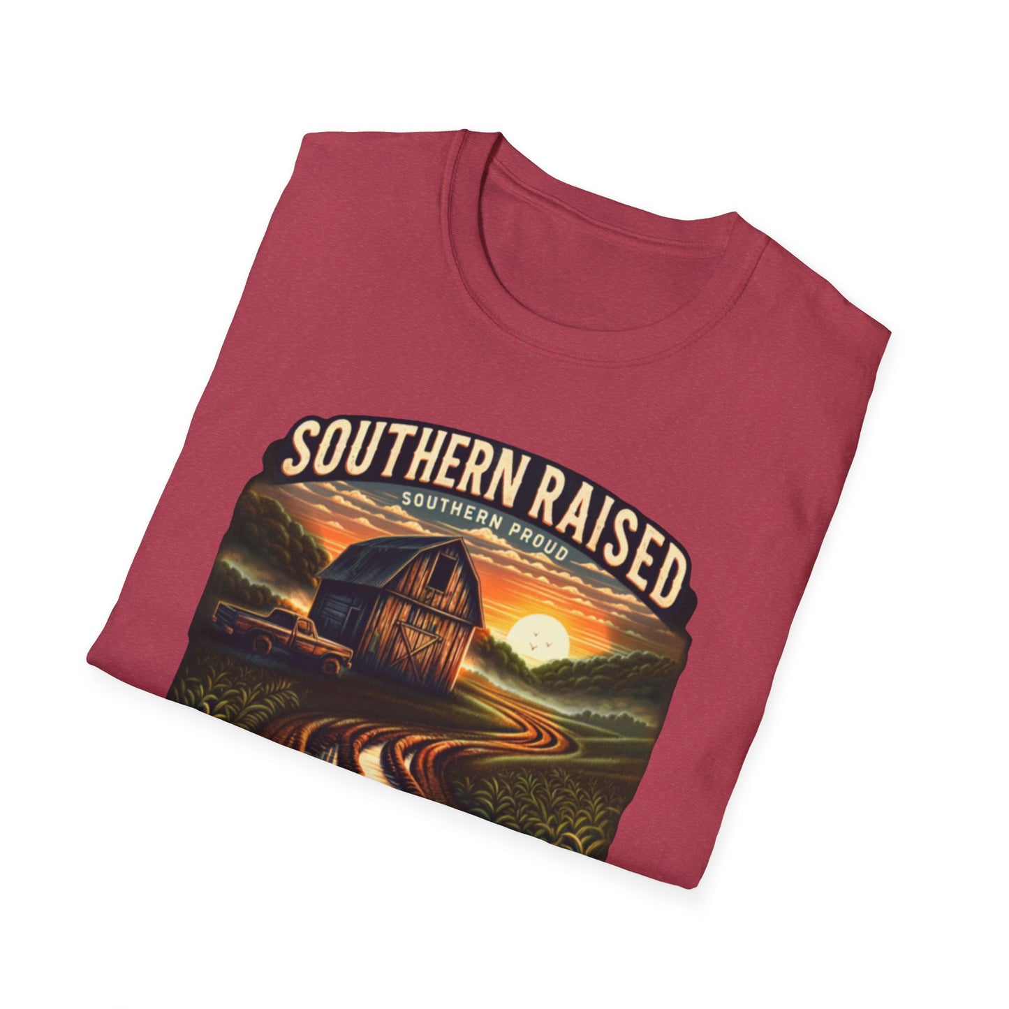 Southern Raised | Proud South Shirt | Adult Clothes | Teen Shirt | Trending | Birthday Gift | Unisex Softstyle T-Shirt