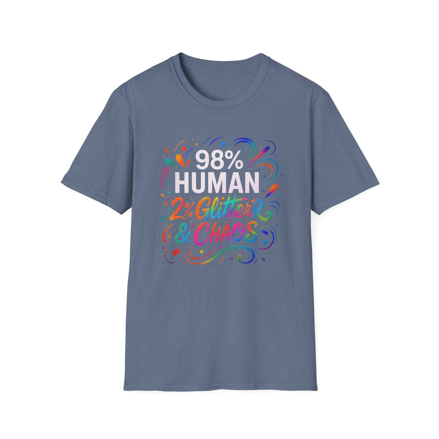 2% Glitter & Chaos | Adult Funny Shirt | Teen Shirt | Trending | Birthday Gift