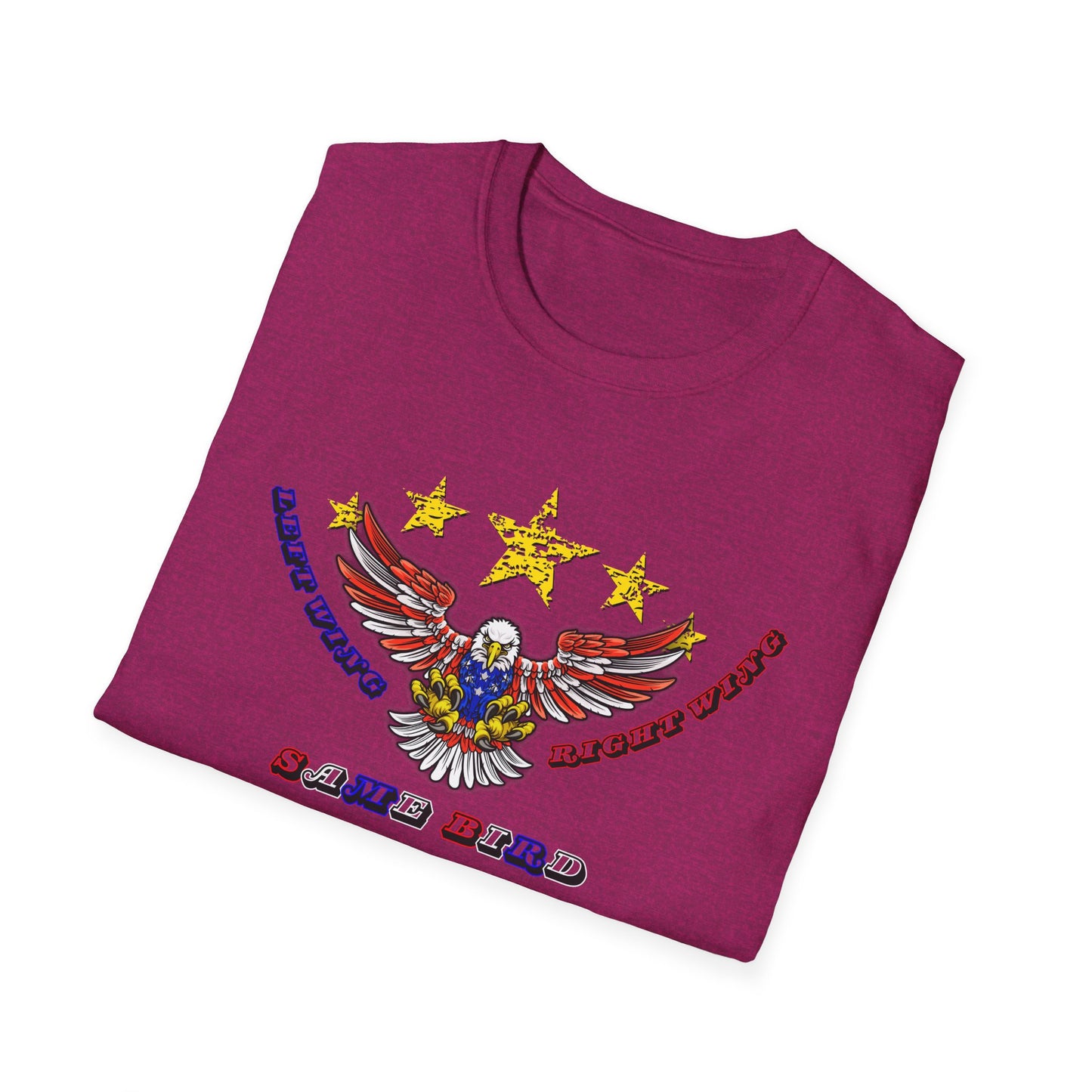 Left Wing Right Wing Same Bird | America | Cool Shirt | Fashion | Trending | Cool Design | Birthday Gift | Unisex Softstyle T-Shirt