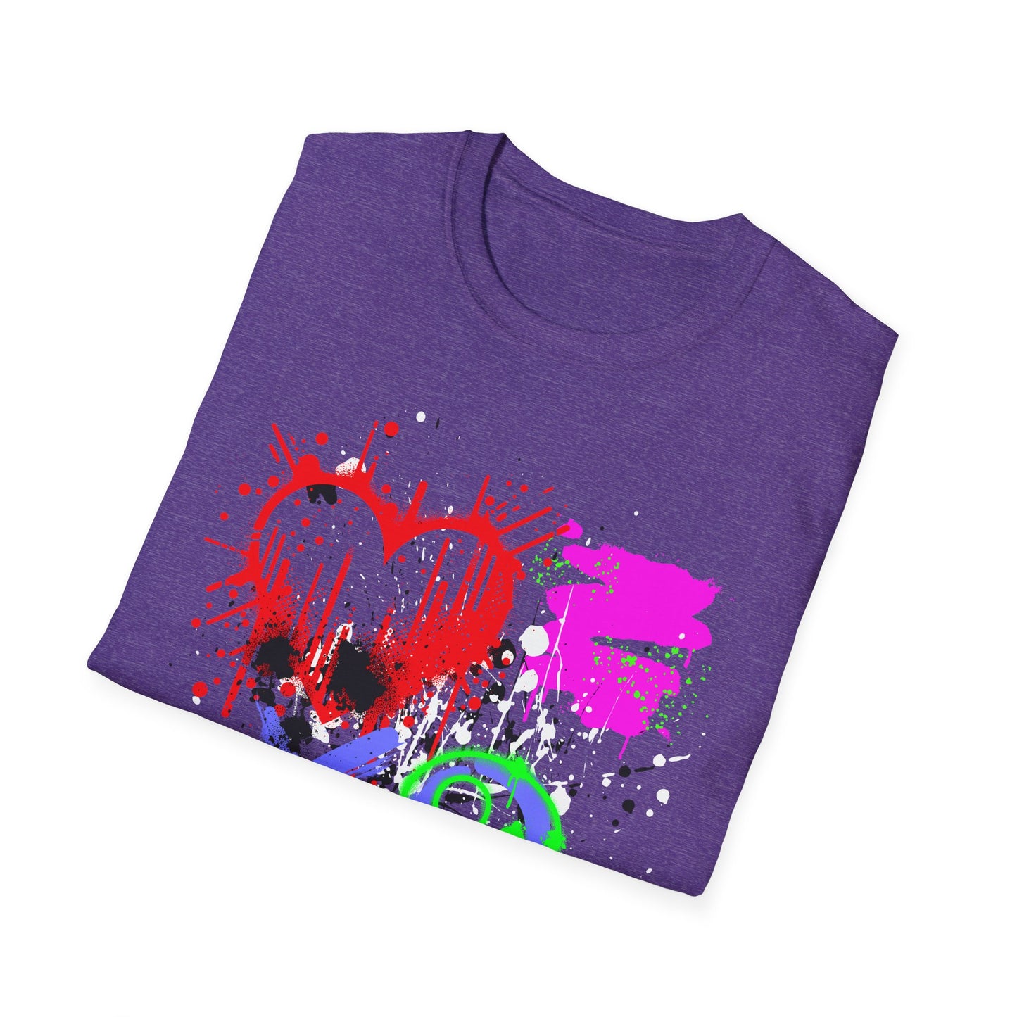XOXO Heart Shirt | Colorful Kids Shirt | Cool Teen Shirt | Graffiti Fashion | Trending | Dope | Birthday Gift | Unisex Softstyle T-Shirt