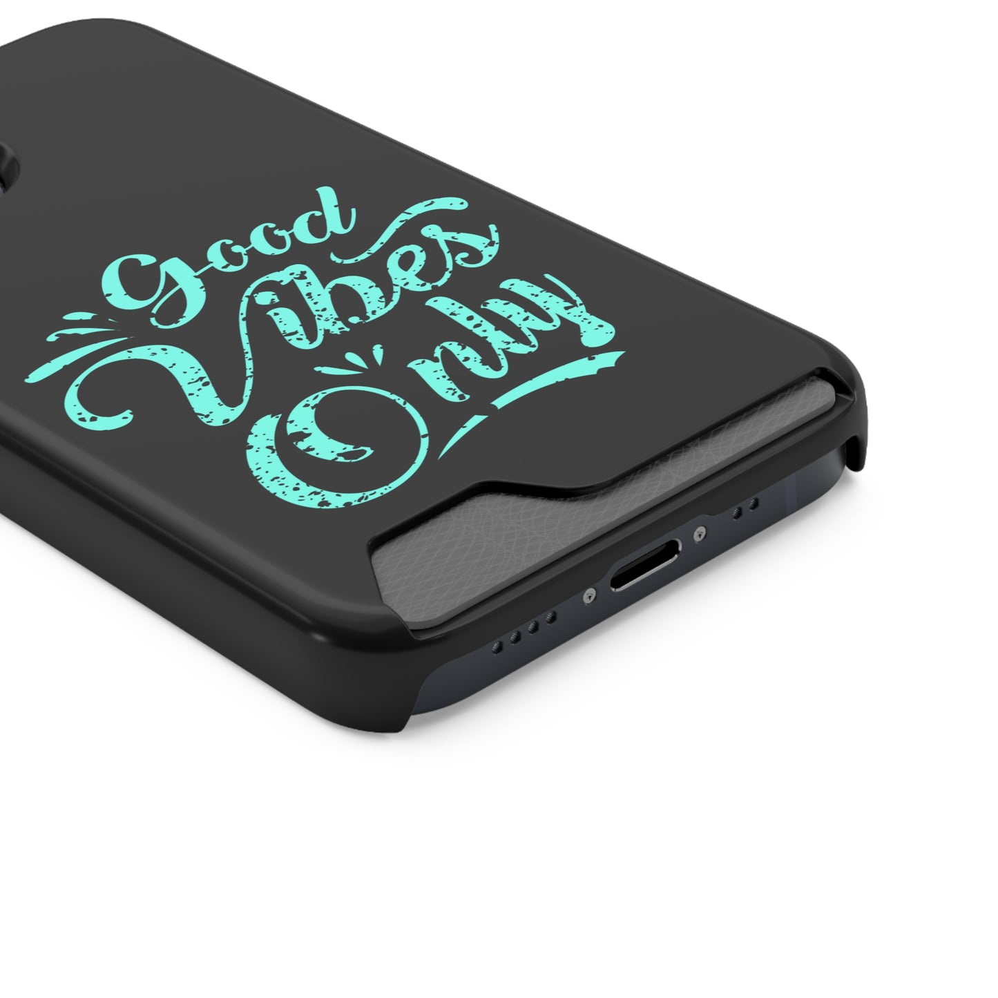 Good Vibes Only | Impact-Resistant Phone Case With Card Holder | iPhone Samsung Models