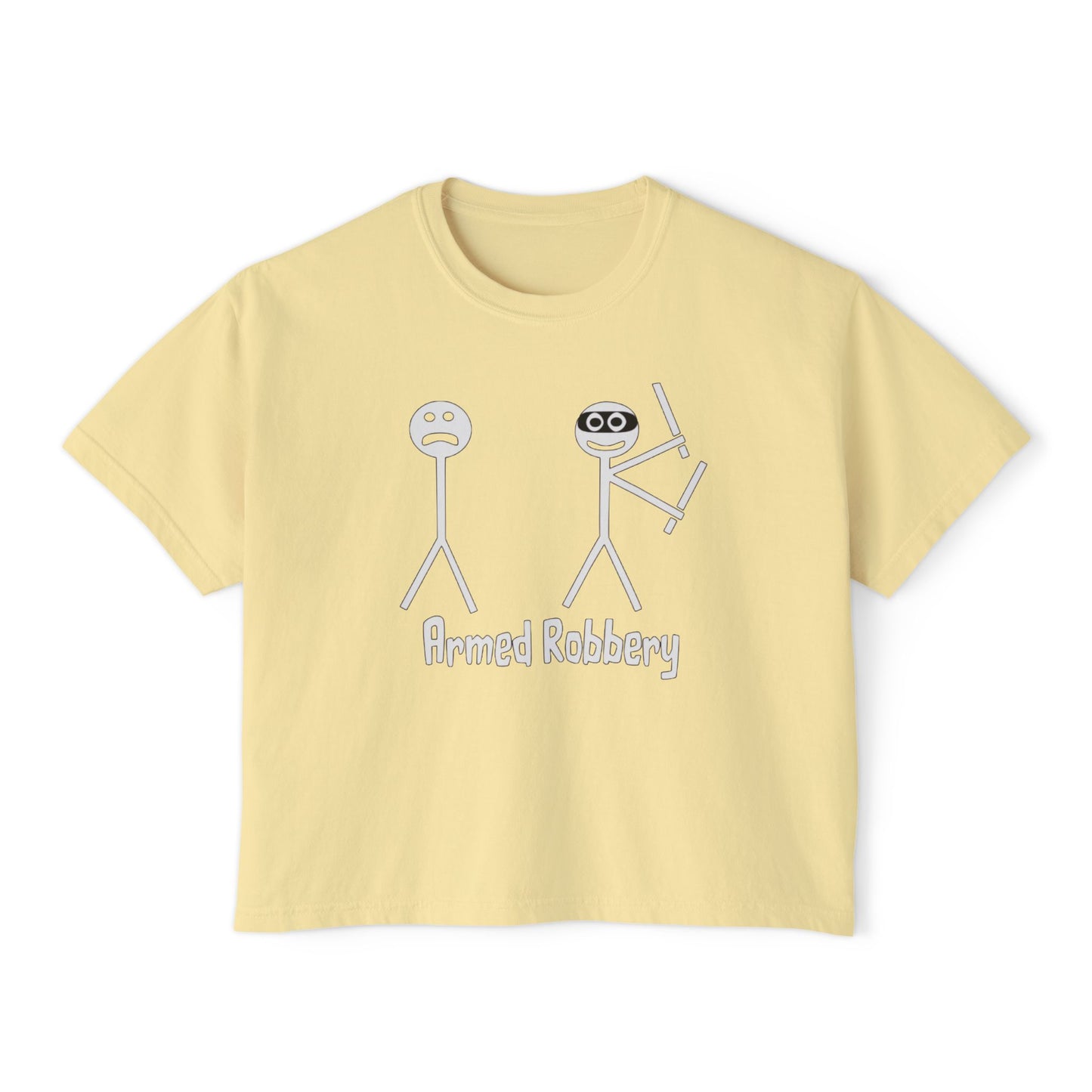 Armed Robbery | Boxy Crop Tee - Trendy Casual Top, Festival Wear, Streetwear, Birthday Gift, Graphic Design Tee