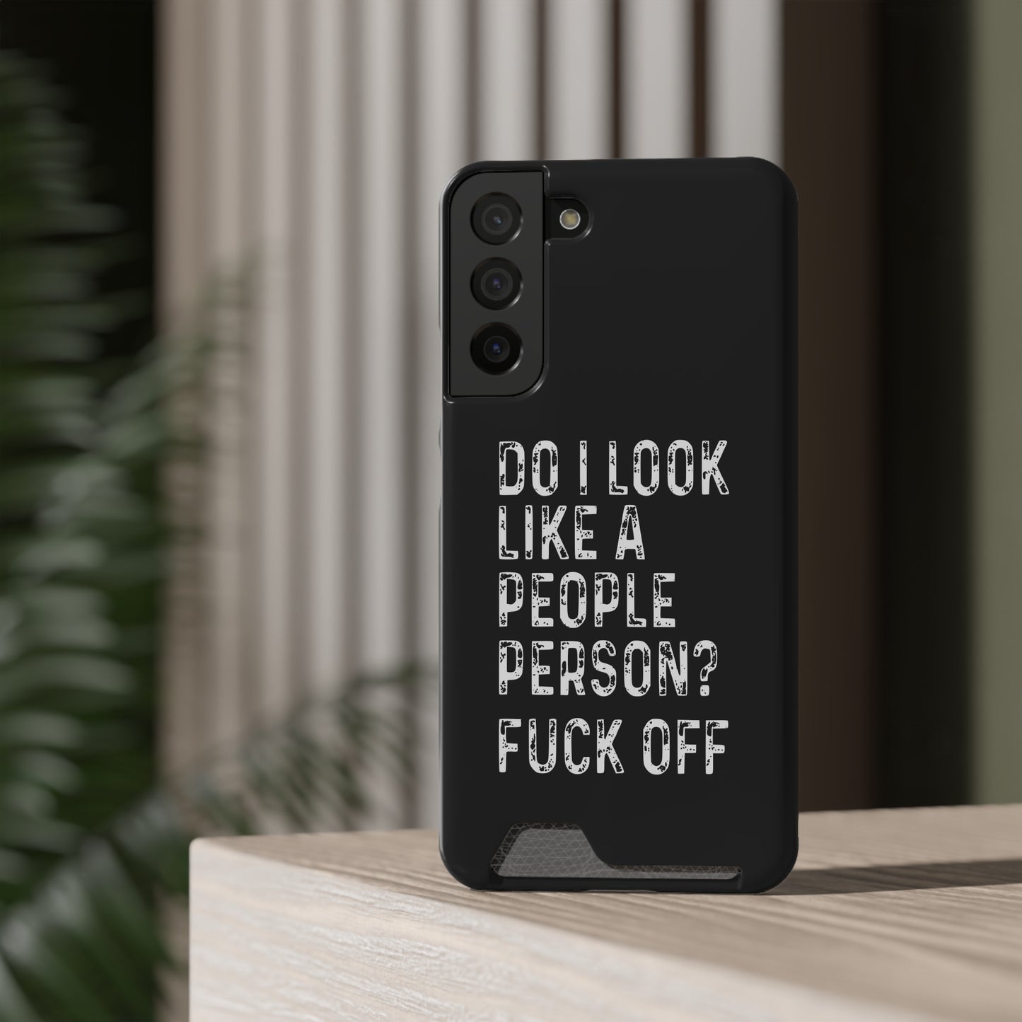 Fuck Off | Impact-Resistant Phone Case With Card Holder | iPhone Samsung Models