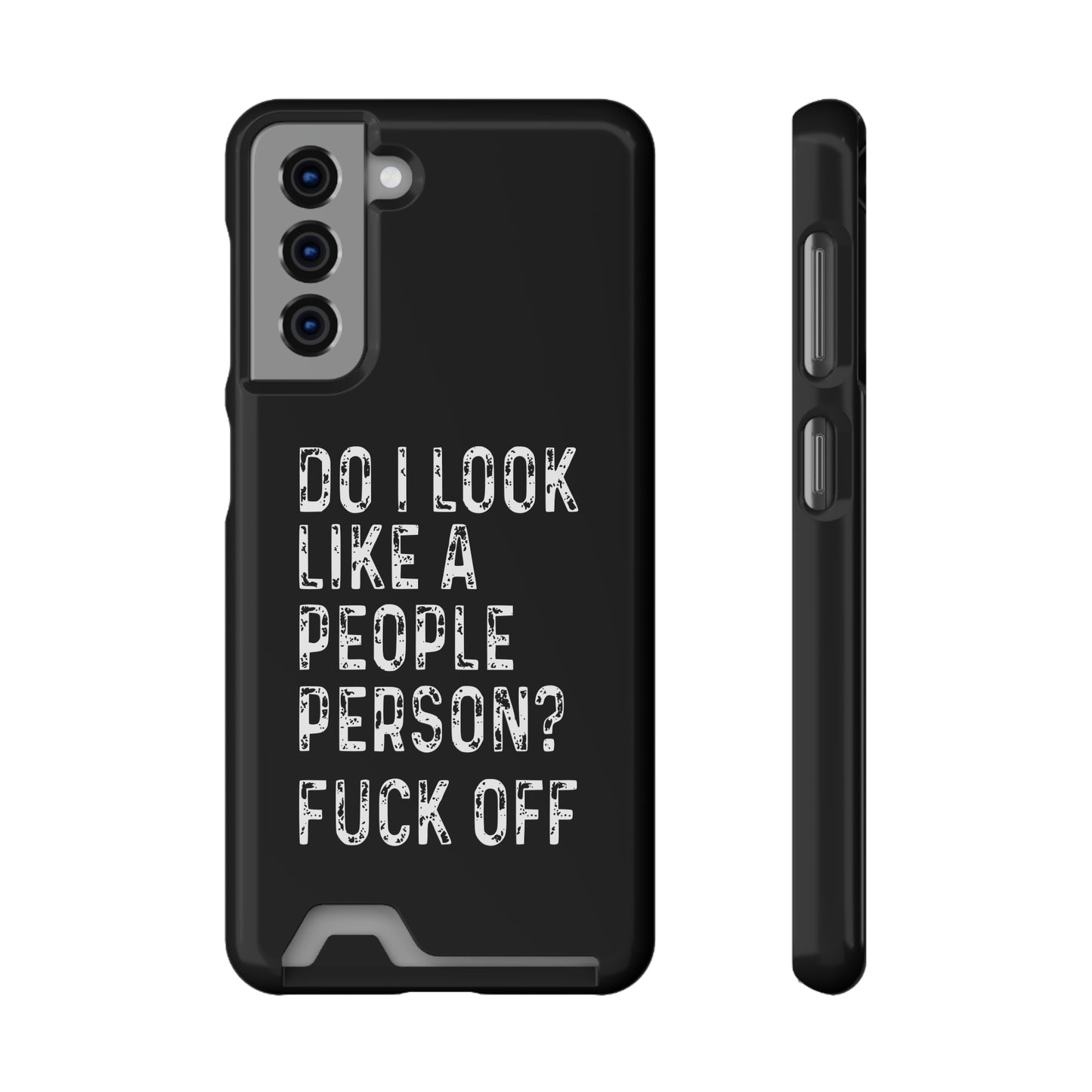 Fuck Off | Impact-Resistant Phone Case With Card Holder | iPhone Samsung Models