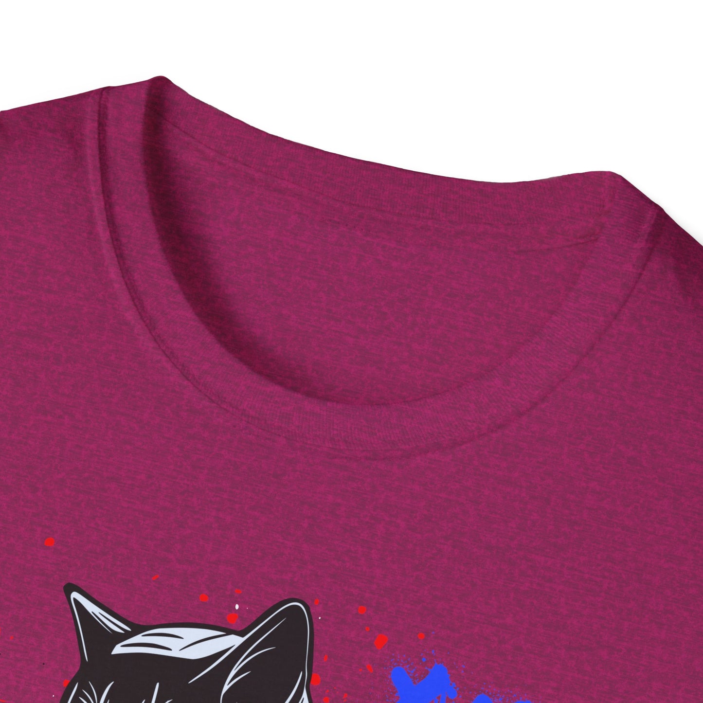 Feline Fury | Colorful Cat Shirt | Cool Teen Shirt | Fashion | Trending | Dope | Cool Design | Birthday Gift | Unisex Softstyle T-Shirt