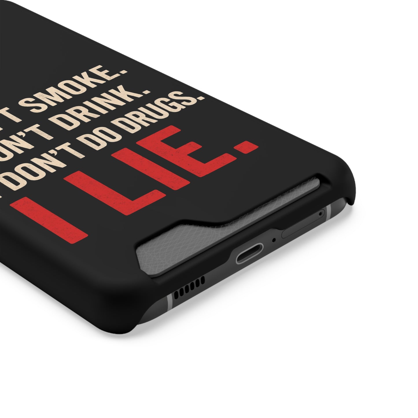 I Lie | Funny Impact-Resistant Phone Case With Card Holder | iPhone Samsung Models