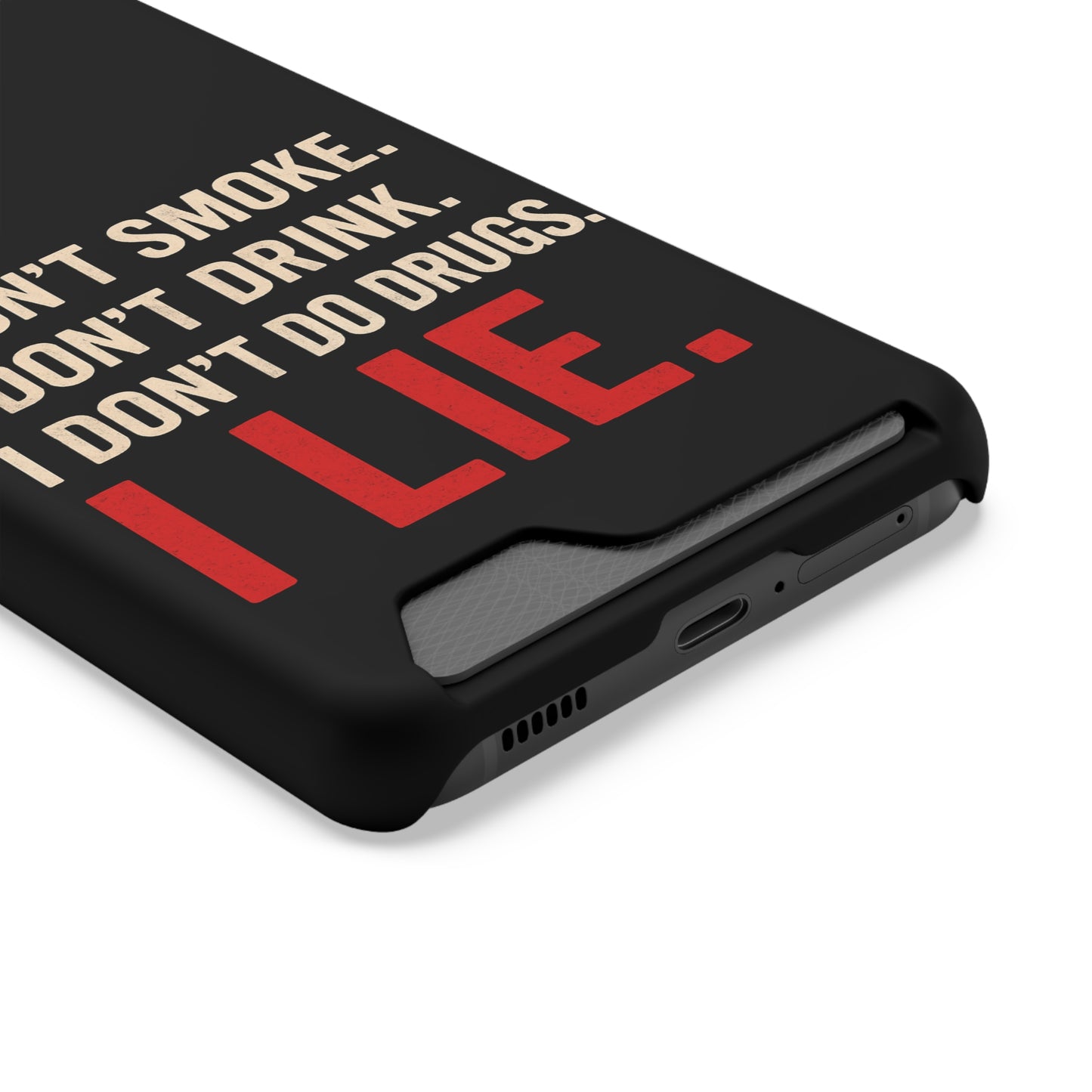 I Lie | Funny Impact-Resistant Phone Case With Card Holder | iPhone Samsung Models