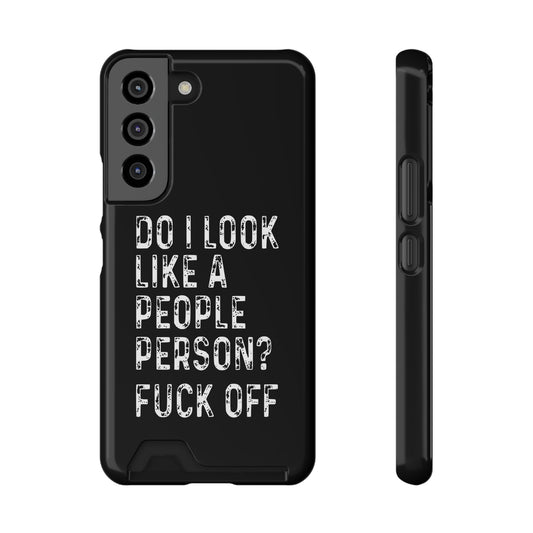 Fuck Off | Impact-Resistant Phone Case With Card Holder | iPhone Samsung Models