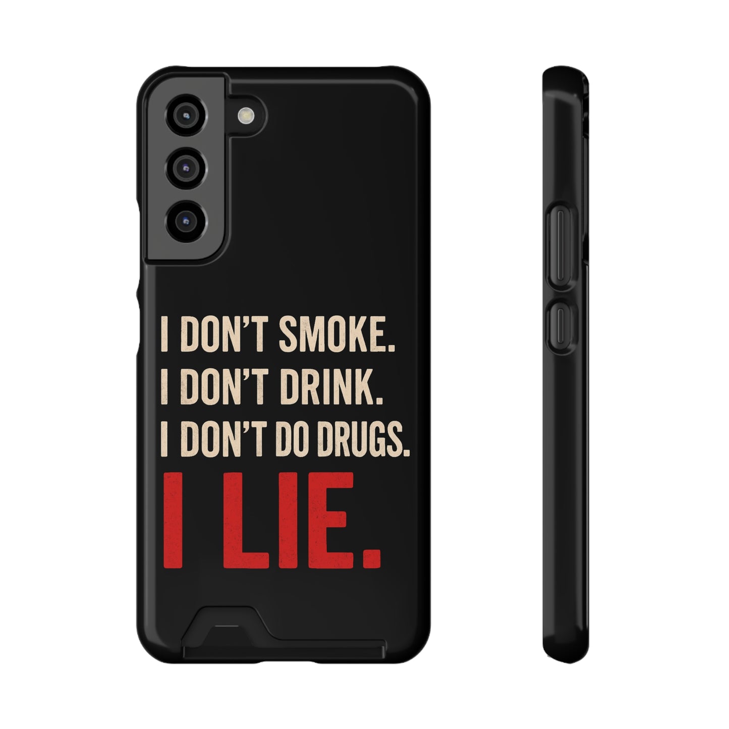 I Lie | Funny Impact-Resistant Phone Case With Card Holder | iPhone Samsung Models