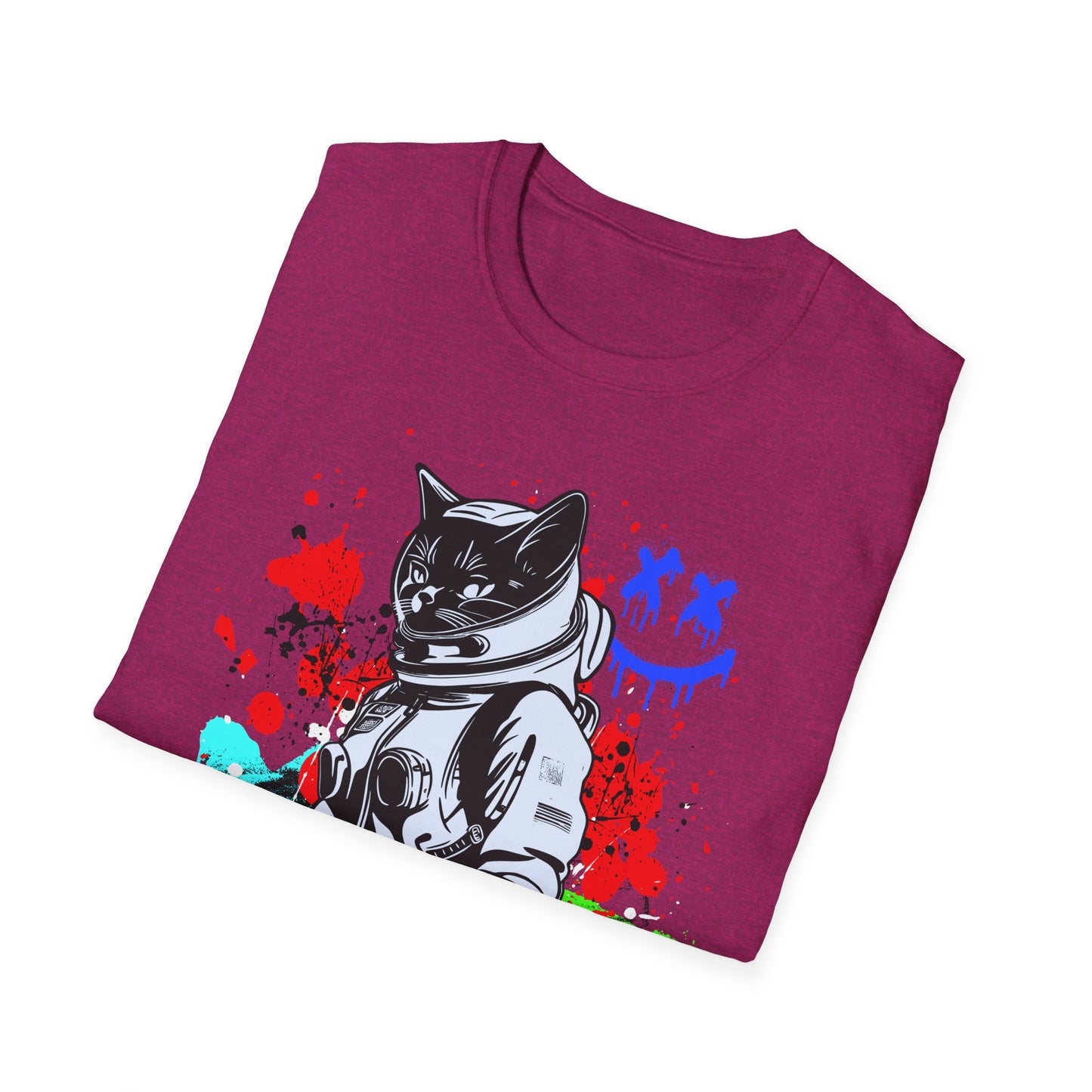 Feline Fury | Colorful Cat Shirt | Cool Teen Shirt | Fashion | Trending | Dope | Cool Design | Birthday Gift | Unisex Softstyle T-Shirt