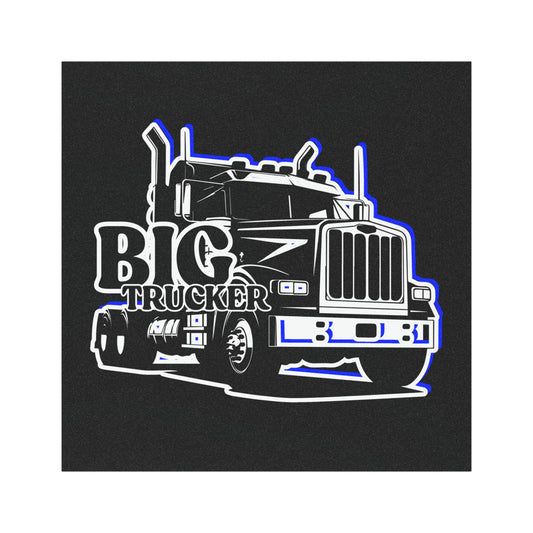 BIG Trucker | Dope Car Magnet | Cool Design | Eye Grabber | Car Accessory | Truck Decal | Truck Sticker | Unique Car Decal