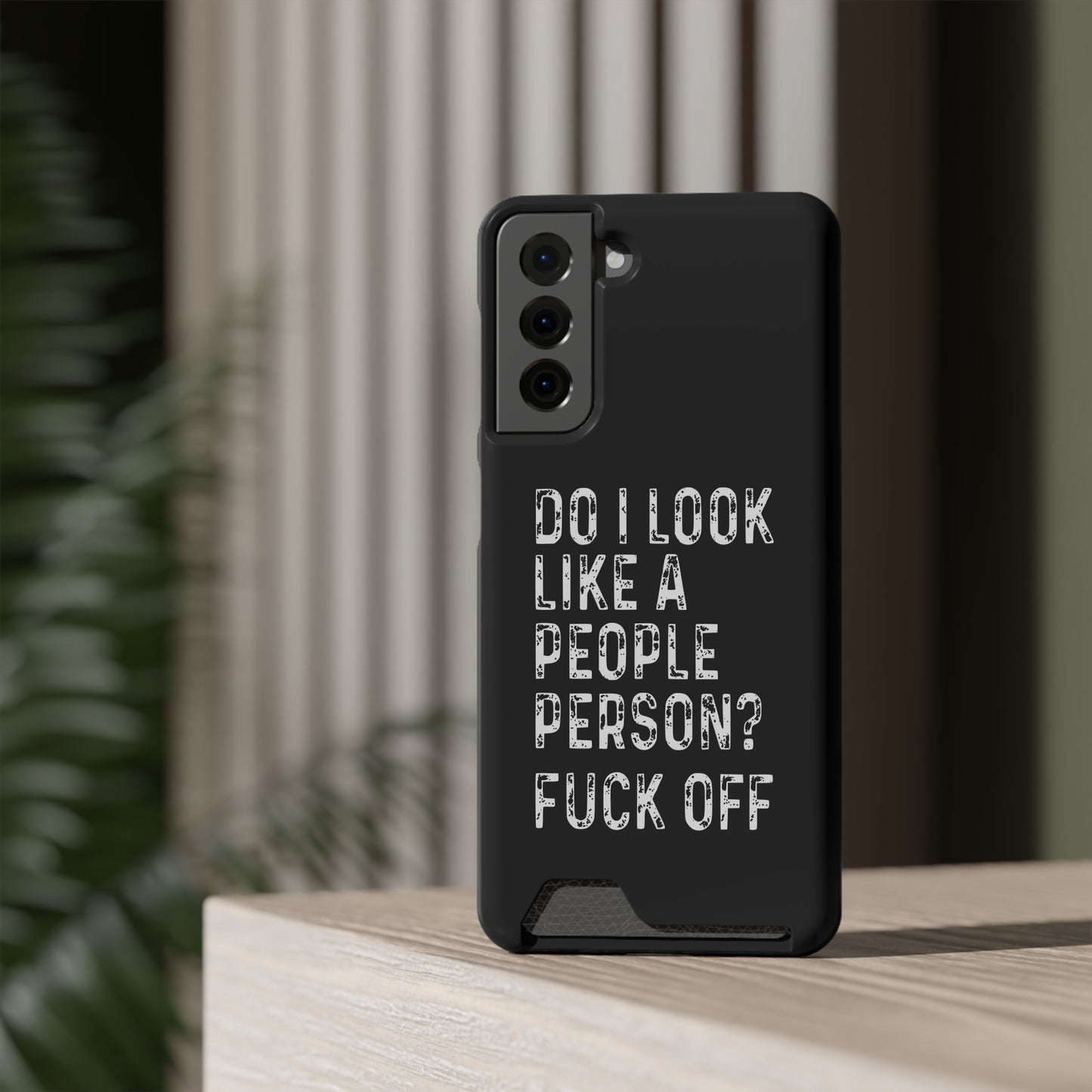 Fuck Off | Impact-Resistant Phone Case With Card Holder | iPhone Samsung Models