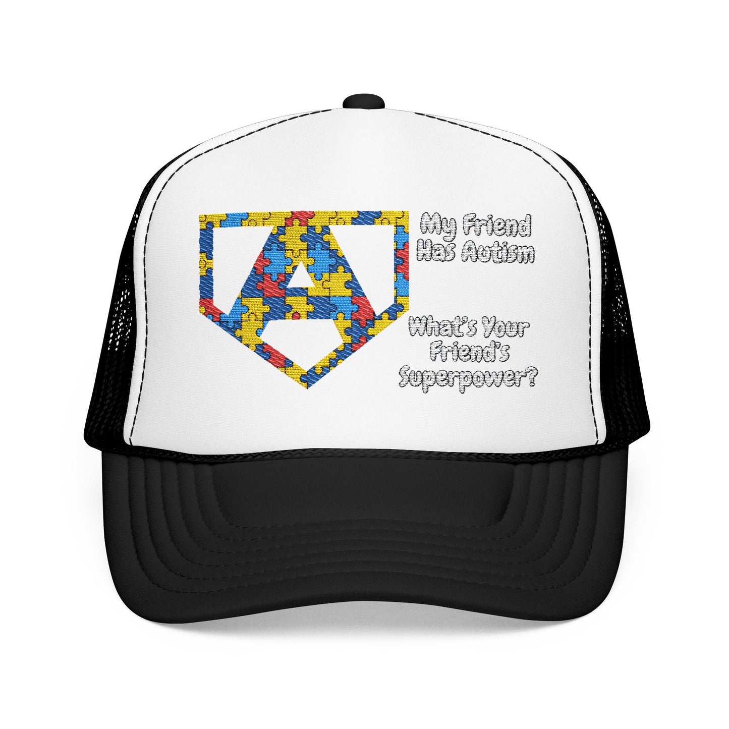 What's Your Friend's Superpower? - Embroidered 100% Polyester Hat | Custom Headwear