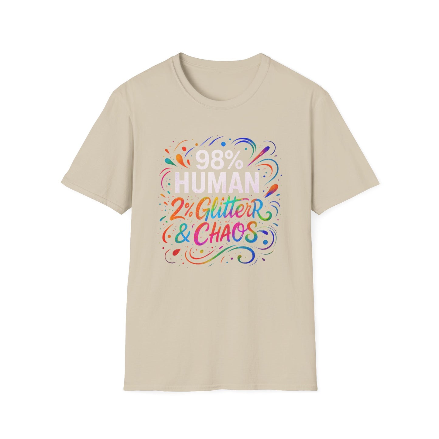 2% Glitter & Chaos | Adult Funny Shirt | Teen Shirt | Trending | Birthday Gift