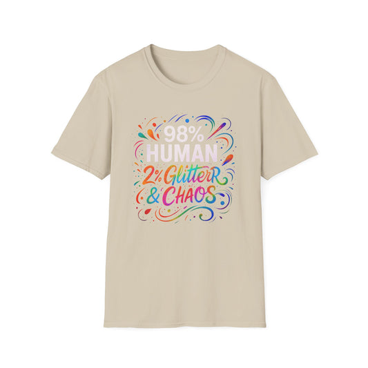 2% Glitter & Chaos | Adult Funny Shirt | Teen Shirt | Trending | Birthday Gift