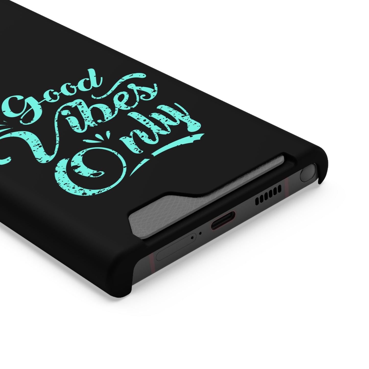 Good Vibes Only | Impact-Resistant Phone Case With Card Holder | iPhone Samsung Models