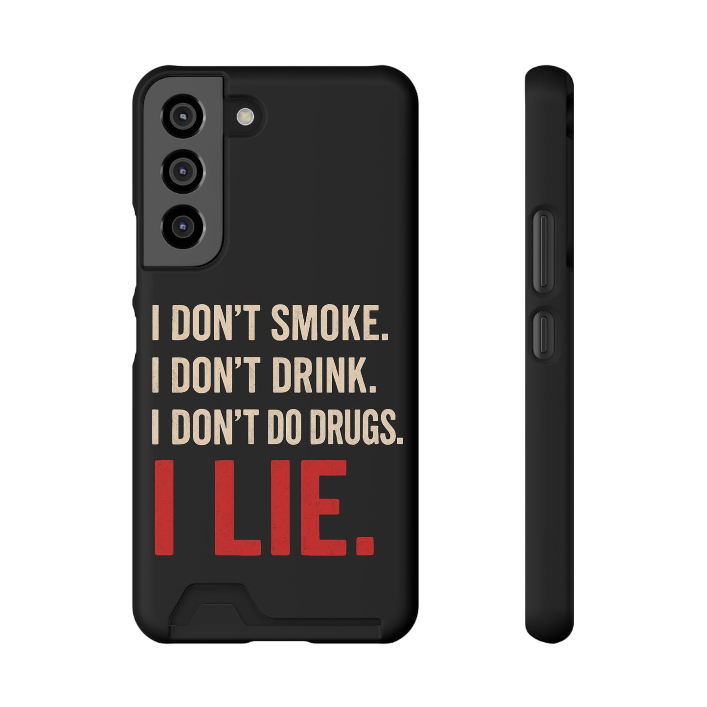 I Lie | Funny Impact-Resistant Phone Case With Card Holder | iPhone Samsung Models