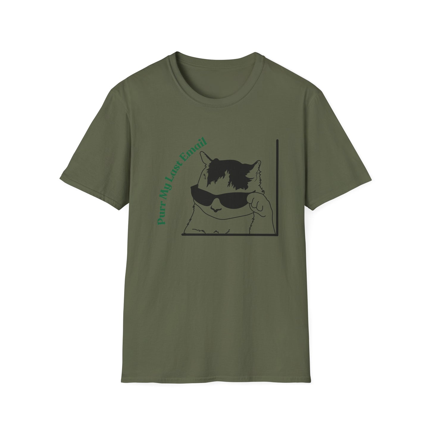 Purr My Last Email | Funny Shirt | Trending | Cat Lover | Cool Design | Birthday Gift | Unisex Softstyle T-Shirt