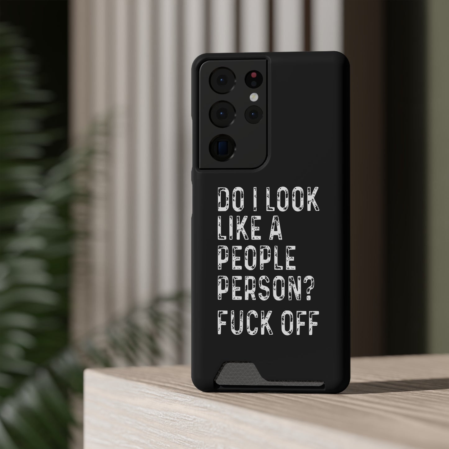 Fuck Off | Impact-Resistant Phone Case With Card Holder | iPhone Samsung Models